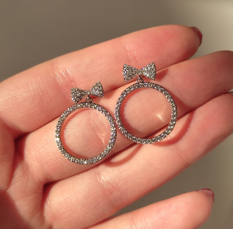گوشواره جواهری ژوپینگ طرح پاپیون